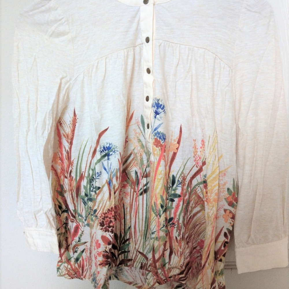 Anthropologie 3/4 sleep top